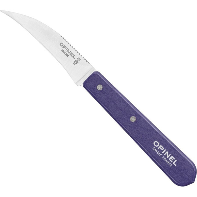 Нож столовый Opinel №114, деревянная рукоять, блистер, нержавеющая сталь, фиолетовый 003128