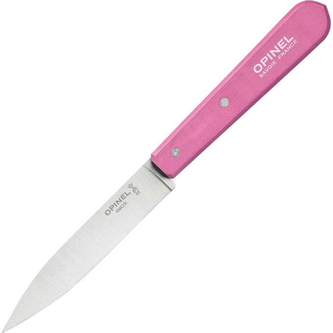 Нож столовый OPINEL №112, деревянная рукоять, блистер, нержавеющая сталь, розовый 002035